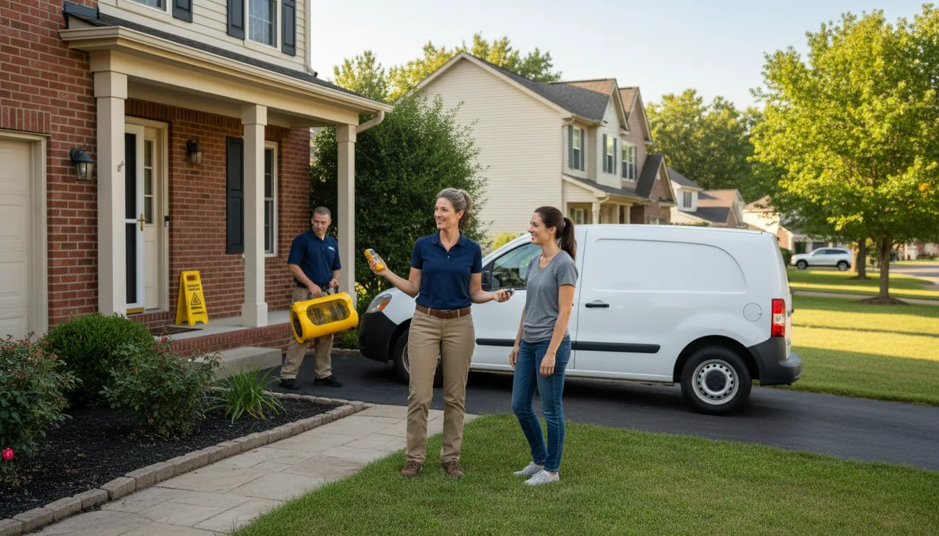 Residential water damage restoration in Spalding, NE
